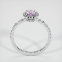 0.72 Ct. Pink Sapphire Ring, 18K White Gold 3