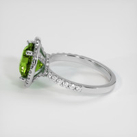 4.01 Ct. Green Sapphire Ring, 18K White Gold 4