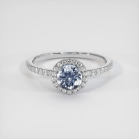 1.31 Ct. Sapphire Ring, 18K White Gold 1