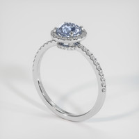 1.31 Ct. Sapphire Ring, 18K White Gold 2