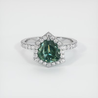 2.44 Ct. Sapphire Ring, 18K White Gold 1