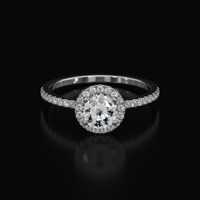1.55 Ct. White Sapphire Ring, 18K White Gold 1