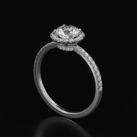1.55 Ct. White Sapphire Ring, 18K White Gold 2