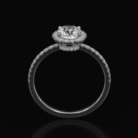 1.55 Ct. White Sapphire Ring, 18K White Gold 3