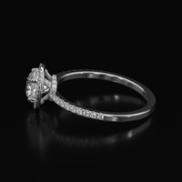1.55 Ct. White Sapphire Ring, 18K White Gold 4