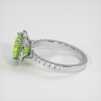 2.94 Ct. Green Sapphire Ring, 18K White Gold 4