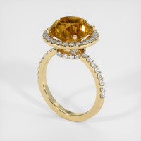 6.85 Ct. Yellowish Brown Zircon Ring, 10K Yellow Gold 2