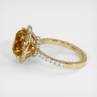 6.85 Ct. Yellowish Brown Zircon Ring, 10K Yellow Gold 4