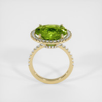 8.62 Ct. Green (Lime Green) Peridot Ring, 10K Yellow Gold 3