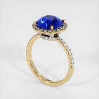 3.85 Ct. Blue Sapphire Ring, 14K Yellow Gold 2