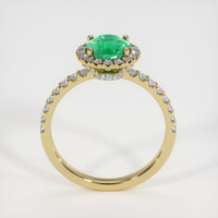 Pave Emerald Ring 0.86 Ct., 18K Yellow Gold Preview