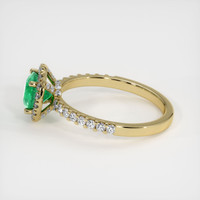 0.86 Ct. Emerald Ring, 18K Yellow Gold 4