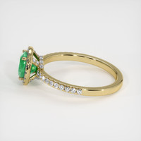 0.85 Ct. Emerald Ring, 18K Yellow Gold 4