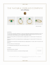Emerald Ring 0.77 Ct., 18K Yellow Gold Appraisal