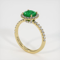 1.13 Ct. Emerald Ring, 18K Yellow Gold 2