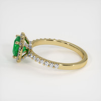 1.13 Ct. Emerald Ring, 18K Yellow Gold 4