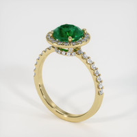 1.45 Ct. Emerald Ring, 18K Yellow Gold 2