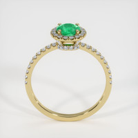 0.40 Ct. Emerald Ring, 18K Yellow Gold 3