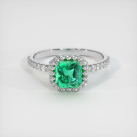 1.09 Ct. Emerald Ring, Platinum 950 1