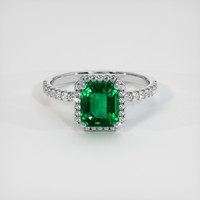 1.76 Ct. Emerald Ring, Platinum 950 1