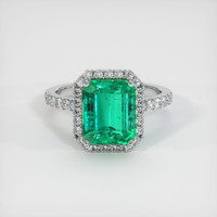 3.09 Ct. Emerald Ring, Platinum 950 1