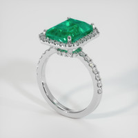 4.74 Ct. Emerald Ring, Platinum 950 2