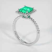 1.32 Ct. Emerald Ring, Platinum 950 2