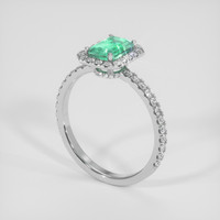 1.11 Ct. Emerald Ring, Platinum 950 2