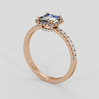 0.85 Ct. Bi Color Sapphire Ring, 14K Rose Gold 2