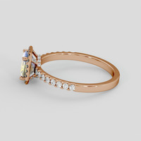 0.85 Ct. Bi Color Sapphire Ring, 14K Rose Gold 4