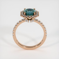 1.75 Ct. Bluish Green Sapphire Ring, 14K Rose Gold 3