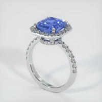 3.66 Ct. Blue Sapphire Ring, 10K White Gold 2