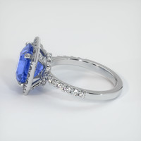 3.66 Ct. Blue Sapphire Ring, 10K White Gold 4