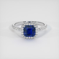 1.57 Ct. Blue Sapphire Ring, 10K White Gold 1
