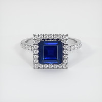 2.02 Ct. Blue Sapphire Ring, 14K White Gold 1