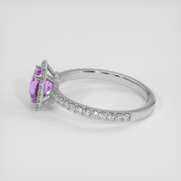 1.41 Ct. Purplish Pink Sapphire Ring, 14K White Gold 4