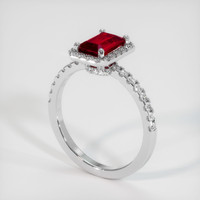 1.45 Ct. Ruby Ring, 14K White Gold 2