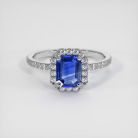 2.02 Ct. Sapphire Ring, 14K White Gold 1