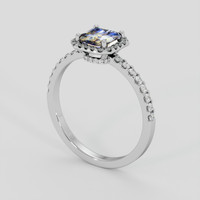 0.85 Ct. Bi Color Sapphire Ring, 14K White Gold 2