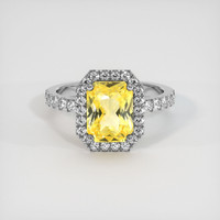 2.72 Ct. Sapphire Ring, 14K White Gold 1