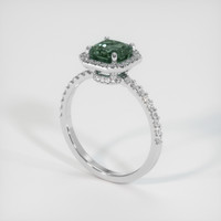 1.75 Ct. Bluish Green Sapphire Ring, 14K White Gold 2
