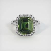 6.30 Ct. Sapphire Ring, 14K White Gold 1