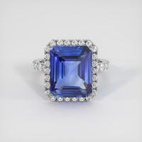 8.14 Ct. Sapphire Ring, 18K White Gold 1