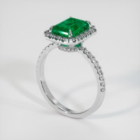 1.51 Ct. Emerald Ring, 18K White Gold 2