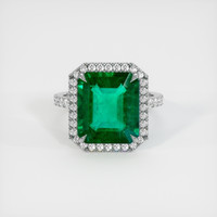 5.43 Ct. Emerald Ring, 18K White Gold 1