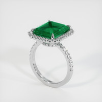 5.43 Ct. Emerald Ring, 18K White Gold 2