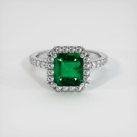 2.61 Ct. Emerald Ring, 18K White Gold 1