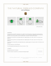 Emerald Ring 3.53 Ct., 18K White Gold Appraisal