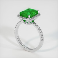 3.53 Ct. Emerald Ring, 18K White Gold 2