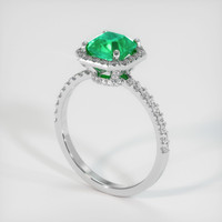 1.09 Ct. Emerald Ring, 18K White Gold 2